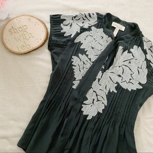 Anthro Project Alabama Iced Silk Foliage Top Sz 6